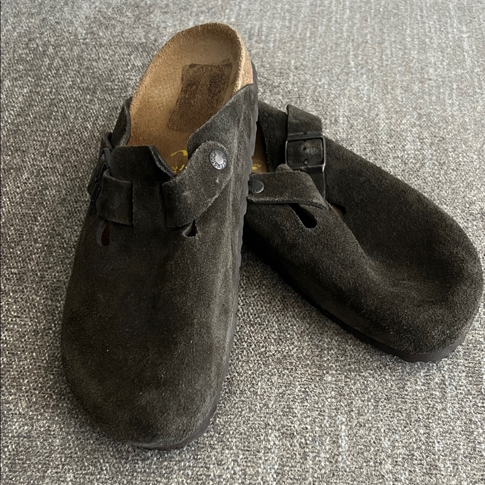 Birkenstock Dark Brown Suede Men's Loafers